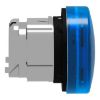 Picture of Head for pilot light, Harmony XB4, blue, 22mm, with grooved lens, universal LED
