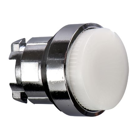 Picture of Head for illuminated push button, Harmony XB4, metal, white projecting, 22mm, spring return, BA9s bulb, unmarked