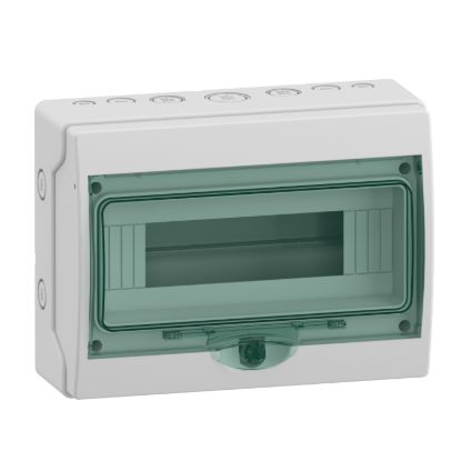 Picture of Weatherproof enclosure for modular device, Mureva Enclosure, 1x12 modules, 7 pre-cutouts, without terminal block