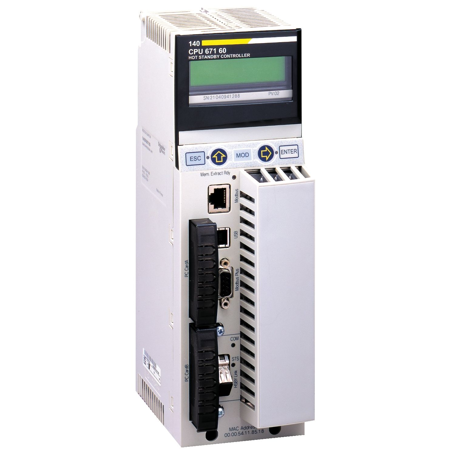 Picture of Unity Hot Standby processor with multimode Ethernet - 1024 kB - 266 MHz - coated