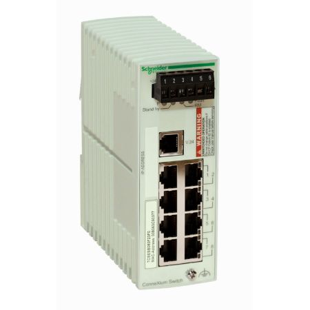 Picture of network switch, Modicon Networking, basic managed, 8 ports for copper