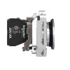 Picture of Pilot light, Harmony XB4,metal, green flush mounted, 30mm, universal LED, plain lens, 230...240V AC