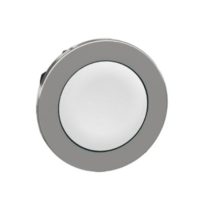 Picture of Flush mounted push button head, Harmony XB4, metal, white, 30mm, spring return, unmarked