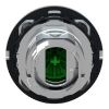 Picture of Flush mounted push button head, Harmony XB4, metal, green, 30mm, spring return, marked I