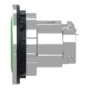 Picture of Flush mounted push button head, Harmony XB4, metal, green, 30mm, spring return, marked START