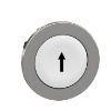 Picture of Flush mounted push button head, Harmony XB4, metal, white, 30mm, spring return, marked UP ARROW