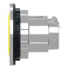 Picture of Flush mounted push button head, Harmony XB4, metal, yellow, 30mm, spring return, unmarked