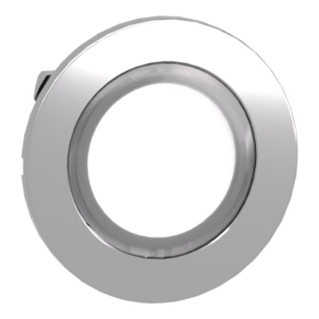 Picture of Head for illuminated push button, Harmony XB4, metal, white flush mounted, 30mm, universal LED, unmarked