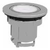 Picture of Head for illuminated push button, Harmony XB4, metal, white flush mounted, 30mm, universal LED, unmarked