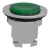 Picture of Head for illuminated push button, Harmony XB4, metal, green projecting, 30mm, universal LED, push-push, unmarked