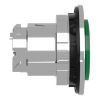 Picture of Head for illuminated push button, Harmony XB4, metal, green projecting, 30mm, universal LED, push-push, unmarked