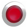 Picture of Head for illuminated push button, Harmony XB4, metal, red projecting, 30mm, universal LED, push-push, unmarked