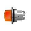 Picture of Head for illuminated selector switch, Harmony XB4, metal, orange handle, flush mounted, 30mm, universal LED, 2 positions