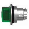 Picture of Head for illuminated selector switch, Harmony XB4, metal, green handle, flush mounted, 30mm, universal LED, 3 positions