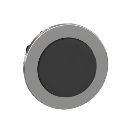 Picture of Head for non illuminated push button, Harmony XB4, flush mounted black projecting pushbutton push