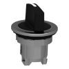 Picture of Head for selector switch, Harmony XB4, black handle, flush, 30mm, 3 positions, stay put
