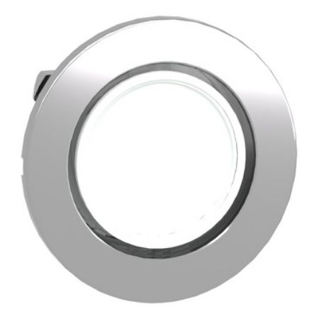 Picture of Head for pilot light, Harmony XB4, flush mounted, white, 30mm, with plain lens, universal LED