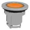 Picture of Head for pilot light, Harmony XB4, metal, orange flush mounted, 30mm, universal LED, plain lens