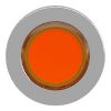 Picture of Head for pilot light, Harmony XB4, metal, orange flush mounted, 30mm, universal LED, plain lens