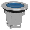 Picture of Head for pilot light, Harmony XB4, metal, blue flush mounted, 30mm, universal LED, plain lens