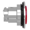 Picture of Head for illuminated push button, Harmony XB4, plastic, red projecting, 30mm, universal LED, spring return, plain lens