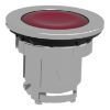 Picture of Head for illuminated push button, Harmony XB4, metal, red flush, 30mm, spring return, universal LED, unmarked