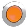 Picture of Head for illuminated push button, Harmony XB4, metal, orange flush, 30mm, spring return, universal LED, unmarked