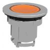 Picture of Head for illuminated push button, Harmony XB4, metal, orange flush, 30mm, spring return, universal LED, unmarked