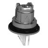 Picture of Head for illuminated selector switch, Harmony XB4, metal, white handle, 30mm, universal LED, 3 positions, to center