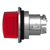Picture of Head for illuminated selector switch, Harmony XB4, metal, red handle, flush mounted, 30mm, universal LED, 3 positions