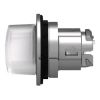Picture of Head for illuminated selector switch, Harmony XB4, metal, white handle, 30mm, universal LED, 2 positions, spring return