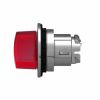 Picture of Head for illuminated selector switch, Harmony XB4, metal, red handle, 30mm, universal LED, 2 positions, spring return