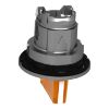 Picture of Head for illuminated selector switch, Harmony XB4, metal, orange handle, 30mm, universal LED, 3 positions, right to center