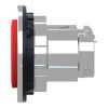Picture of Flush mounted projecting push button head, Harmony XB4, metal, red, 30mm, spring return, marked O