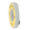 Picture of Illuminated marked legend ring, Harmony XB5, 60mm, plastic, yellow, red fixed integral LED, marked EMERGENCY STOP, 230...240V AC