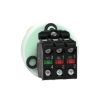 Picture of Antimicrobial Illuminated emergency stop, Harmony XB5, plastic, 22mm, trigger latching turn to release, white red LED, 24V AC DC, 1 NO + 2 NC