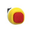 Picture of Antimicrobial Illuminated emergency stop, Harmony XB5, plastic, 22mm, trigger latching turn to release, white red LED, 24V AC DC, 1 NO + 2 NC