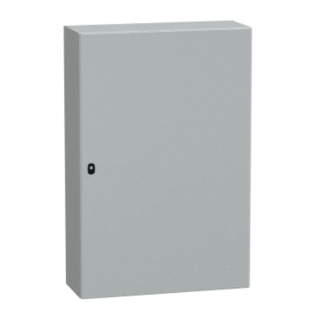 Picture of Wall mounted steel enclosure, PanelSeT S3D, plain door, with mounting plate, 1200x800x300mm, IP66, IK10