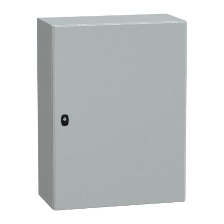 Picture of Spacial, Wall mounted steel enclosure, Spacial S3D, plain door, with mounting plate, 800x600x300mm, IP66, IK10