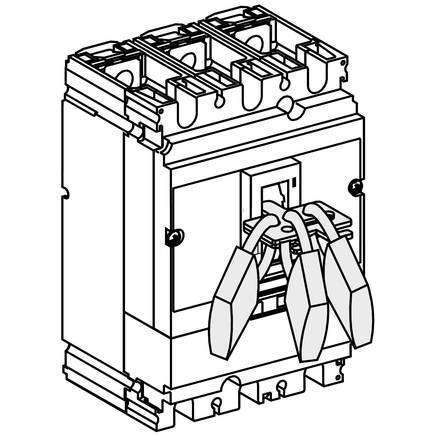 Picture of toggle padlocking, EasyPact CVS 100/160/250, fixed device, open or close position