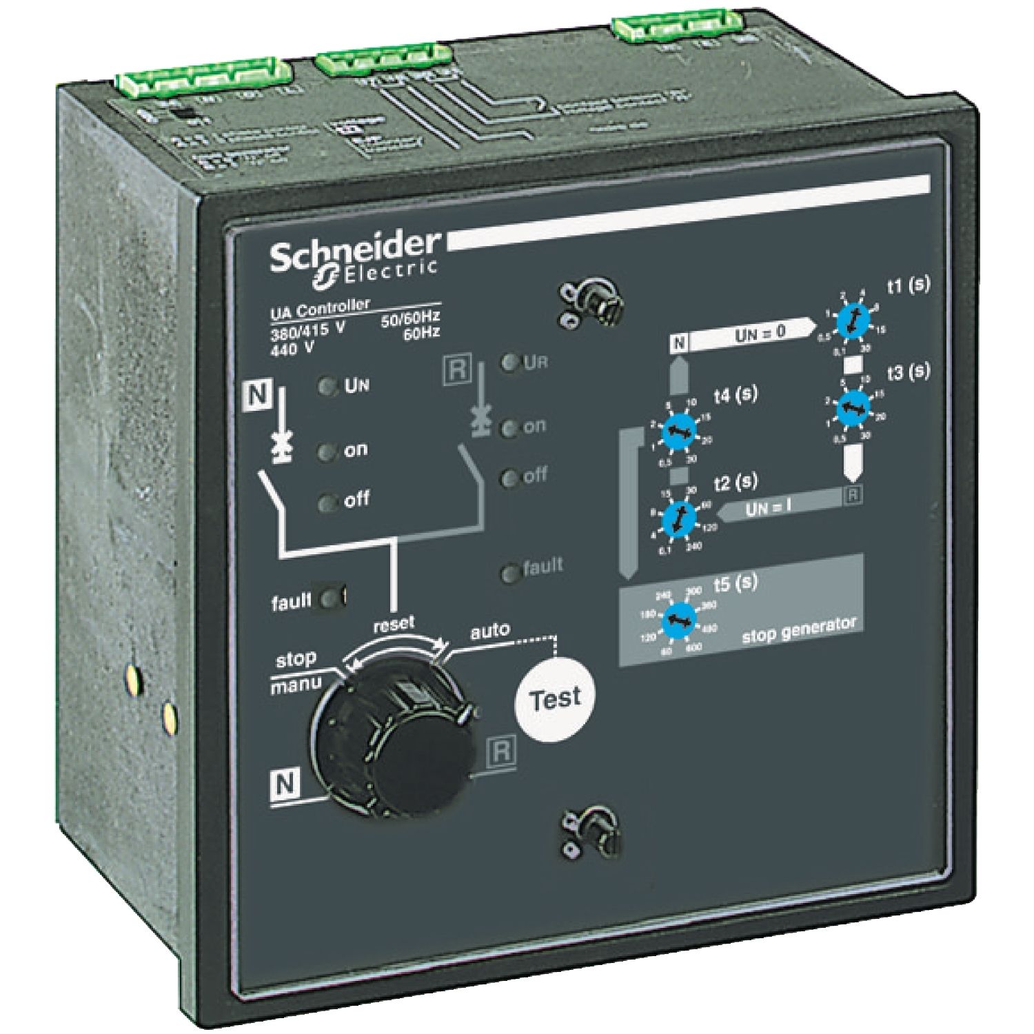 Picture of UA controller, TransferPacT source changeover, automatic control system integrated integrated, 380â€¦415VAC at 50/60Hz, 440VAC at 60Hz