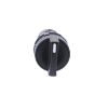 Picture of Monolithic selector switch, Harmony XB7, plastic, black, 22mm, stay put, 3 positions, stay put, 2NO