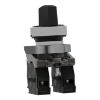 Picture of Selector switch, Harmony XB4, metal, black, 22mm, 3 positions, stay put, 2NO