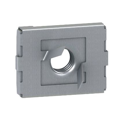 Picture of notched clamp nut M6 - for fixing mounting plate and rail on pre-drilled upright