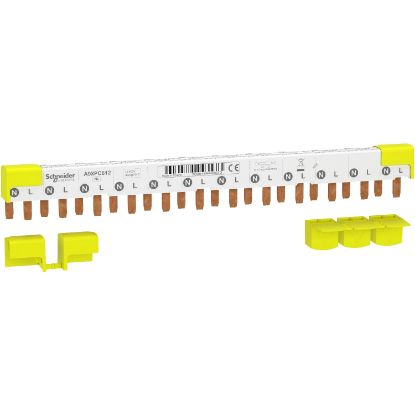 Picture of comb busbar, Acti9, 1L+N, 9 mm pitch, 12 modules, 80 A