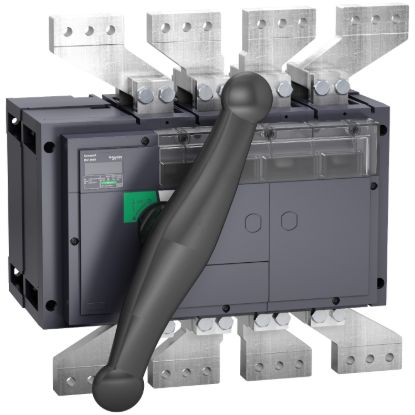 Picture of switch disconnector, Compact INV2500, visible break, 2500A, standard version with black rotary handle, 4 poles