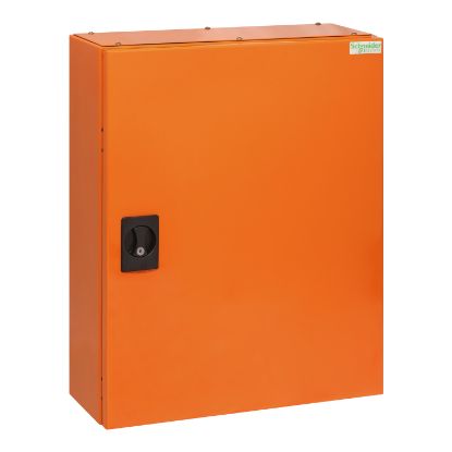 Picture of MB Isobar standard distribution board, Acti9, 24 poles, 160A main switch, 18mm, IP42, orange