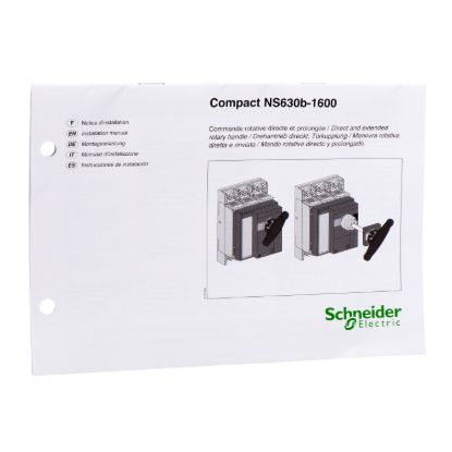 Picture of User manual, ComPact NS1600 rotary handle and accessories