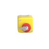Picture of Complete control station, Harmony XALK, XALD, plastic, yellow lid, 1 red mushroom push button 40mm, key release, 2NC