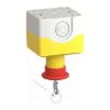Picture of Complete control station, Harmony XALK, XALD, plastic, yellow lid, 1 red mushroom push button 40mm, key release, 2NC